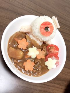 目玉おやじ カレー デコカレー-レシピのメイン写真