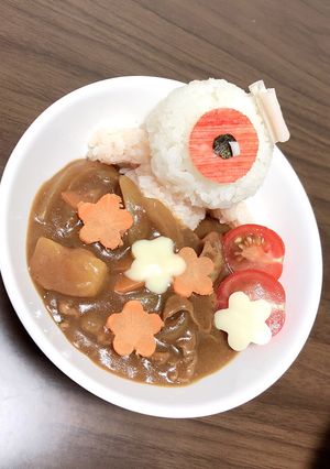 目玉おやじ カレー デコカレー-レシピのメイン写真