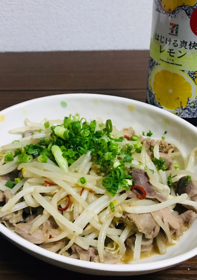 砂肝と萌やしのピリ辛炒め-レシピのメイン写真