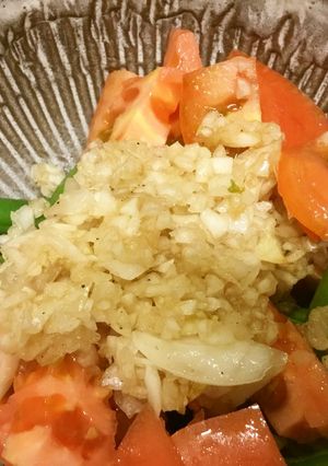玉ねぎドレッシングのトマトインゲンサラダ-レシピのメイン写真