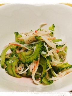 ポン酢でゴーヤとカニかまの酢の物-レシピのメイン写真