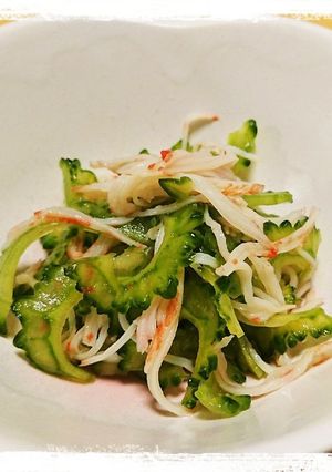 ポン酢でゴーヤとカニかまの酢の物-レシピのメイン写真