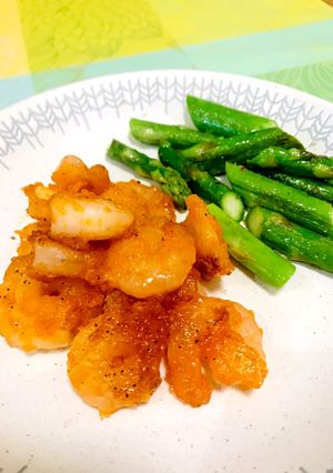 エビのオーロラソース焼き、アスパラ添え-レシピのメイン写真