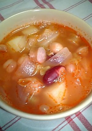 お豆と野菜たっぷり♪ミネストローネ-レシピのメイン写真