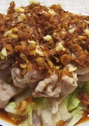 あっさり豚しゃぶ～かつお節ねぎ醤油ダレ～-レシピのメイン写真