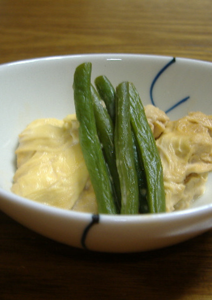 生湯葉といんげんの煮物-レシピのメイン写真