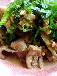 紫蘇たっぷり♪豚肉となすのポン酢炒め-レシピのメイン写真