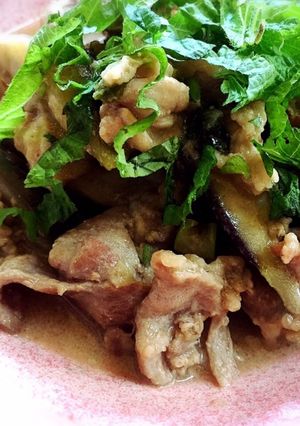 紫蘇たっぷり♪豚肉となすのポン酢炒め-レシピのメイン写真