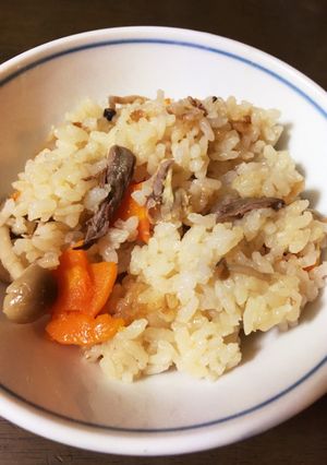 ひよどりの炊き込みご飯-レシピのメイン写真