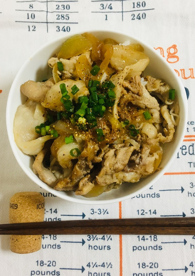 我が家の丼　材料２つ♡簡単豚丼-レシピのメイン写真