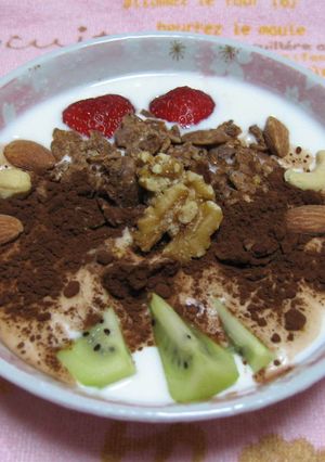 ヨーグルト☆蜂蜜ナッツ☆ココアチョコフレ-レシピのメイン写真