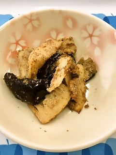 たけのこと茄子の胡麻味噌炒め(透析食)-レシピのメイン写真