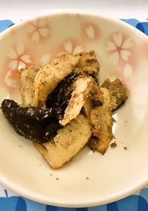 たけのこと茄子の胡麻味噌炒め（透析食）-レシピのメイン写真