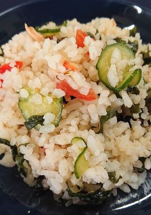 キュウリとトマトのサラダ冷飯-レシピのメイン写真