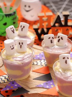 かわいいおばけ♡簡単ハロウィンムース-レシピのメイン写真