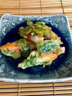 カニカマのシソ・生姜入り天ぷら風☆お弁当-レシピのメイン写真