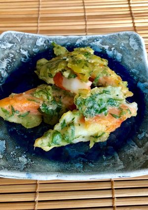 カニカマのシソ・生姜入り天ぷら風☆お弁当-レシピのメイン写真