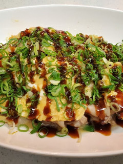 もやしとニラと豚バラのガチとん平焼き-レシピのメイン写真