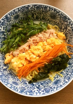 冷し中華ゴマだれ風味、流水麺で-レシピのメイン写真