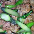 アスパラと豚肉のオイスターソース炒め