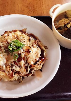 ズボラレシピ！キャベツ丸ごとお好み焼き風-レシピのメイン写真