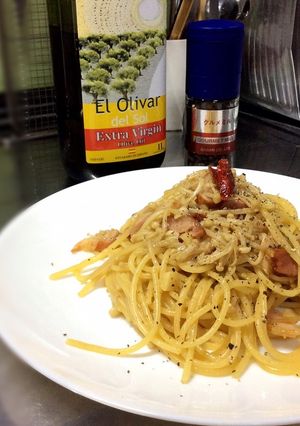 エノキとベーコンのバター醤油パスタ 簡単-レシピのメイン写真