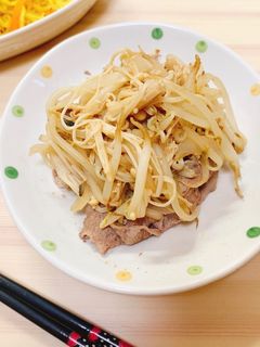 豚肩ロースともやしとえのきのヘルシー炒め-レシピのメイン写真