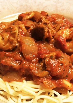 15分♡エビとホタテの夏トマトパスタ-レシピのメイン写真