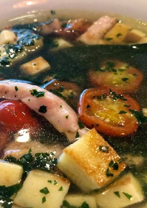 モロヘイヤと高野豆腐のスープ-レシピのメイン写真