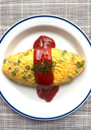 インゲンオムレツ-レシピのメイン写真