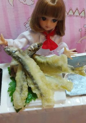 リカちゃんサイズ♡鮎の天ぷらꕤ*.ﾟ-レシピのメイン写真