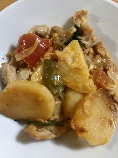 じゃがいもと豚肉のトマトチーズ焼き-レシピのメイン写真