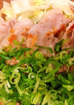 キャベツと豚しゃぶの冷製うどん♪-レシピのメイン写真