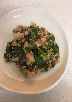 ほうれん草とツナの味噌あえ！-レシピのメイン写真