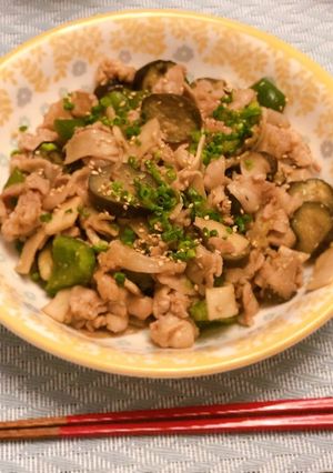 丼でも美味しい！茄子と豚肉の味噌炒め-レシピのメイン写真