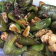 ピーマンと鶏ササミ肉のカツオ節炒め