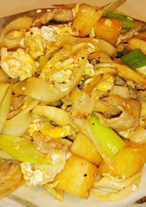 豚バラ&カクテキ焼きうどん-レシピのメイン写真