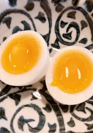 半熟塩味付きのゆで卵-レシピのメイン写真