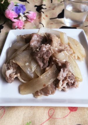 糖質オフ♡豚肉と玉ねぎの爽やか梅肉炒め-レシピのメイン写真