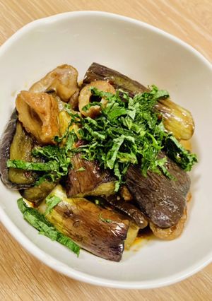 手軽に美味しい♡なすとちくわの甘辛煮-レシピのメイン写真