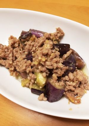 茄子と豚ひき肉の生姜味噌炒め-レシピのメイン写真