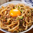 ぶっ濃い濃厚ソースのもっちり油うどん🤩