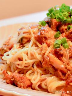 鯖缶で!そうめんチャンプルー!-レシピのメイン写真