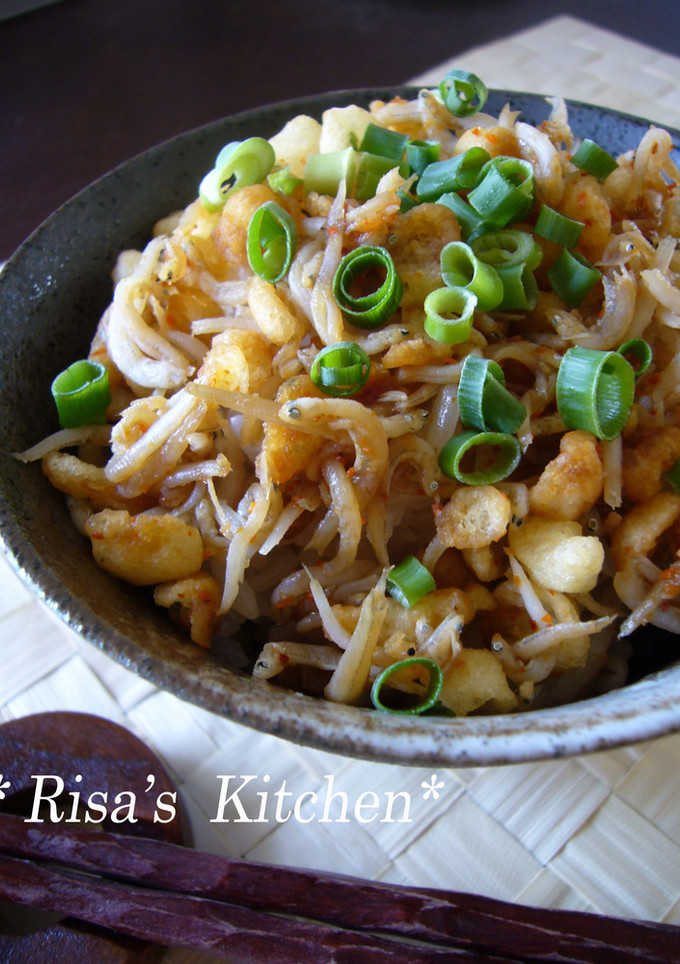 ♡♥揚げ玉としらすの大人のふりかけ丼♥♡-レシピのメイン写真