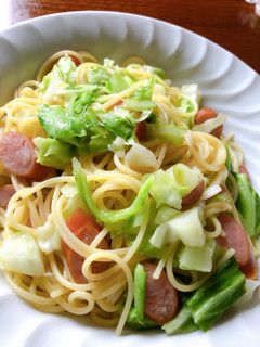 キャベツとウインナーの白だし和風パスタ-レシピのメイン写真