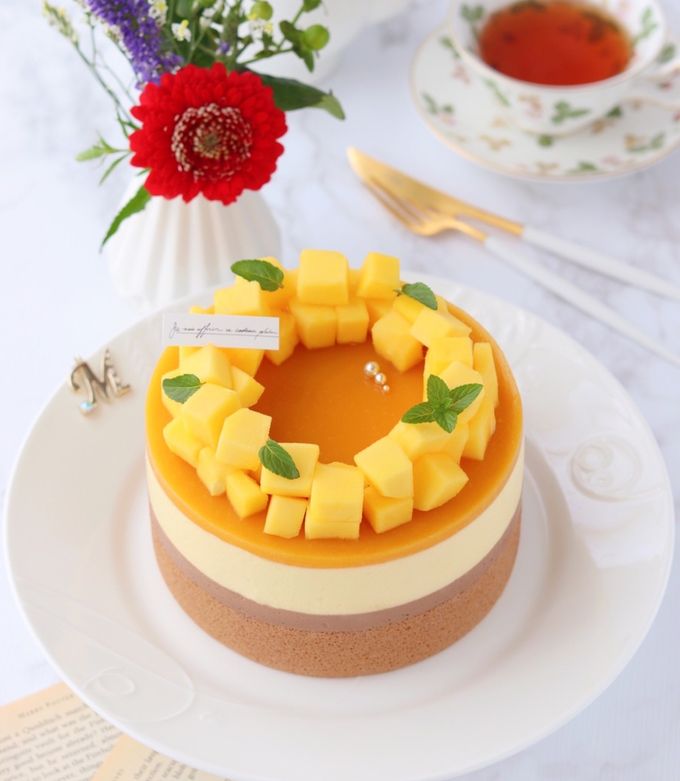 チョコっとマンゴームースケーキ♡ by moe's cafe 【クックパッド