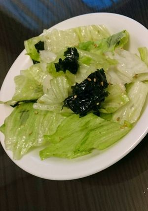 韓国海苔とレタスの簡単サラダ-レシピのメイン写真