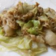 ポン酢で豚こまとキャベツの生姜焼き
