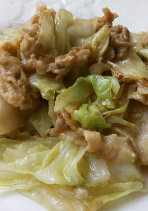 ポン酢で豚こまとキャベツの生姜焼き-レシピのメイン写真