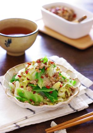 お手軽簡単♪ヤミツキ☆豚そぼろキャベツ-レシピのメイン写真